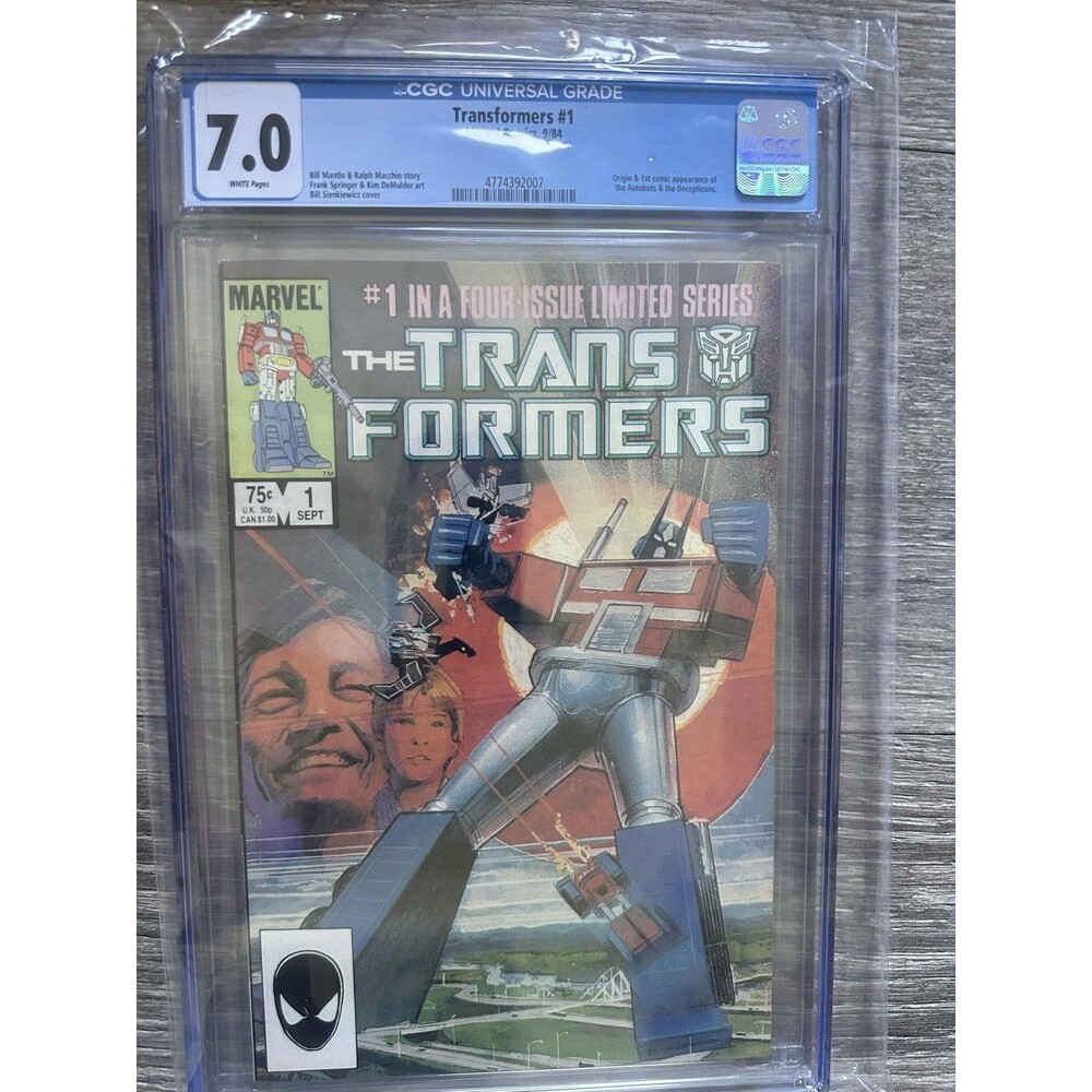 Marvel Transformers #1 CGC 7.0 1984 Bill Mantlo Ralph Macchio Bill Sienkiewicz